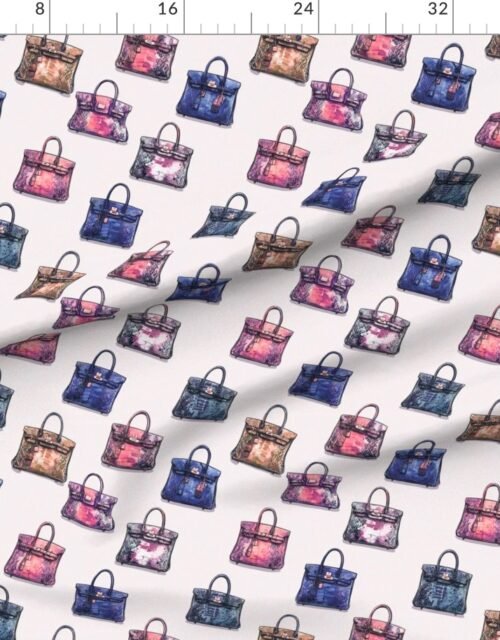 Luxury Handbag Motif in Warm Jewel Tones