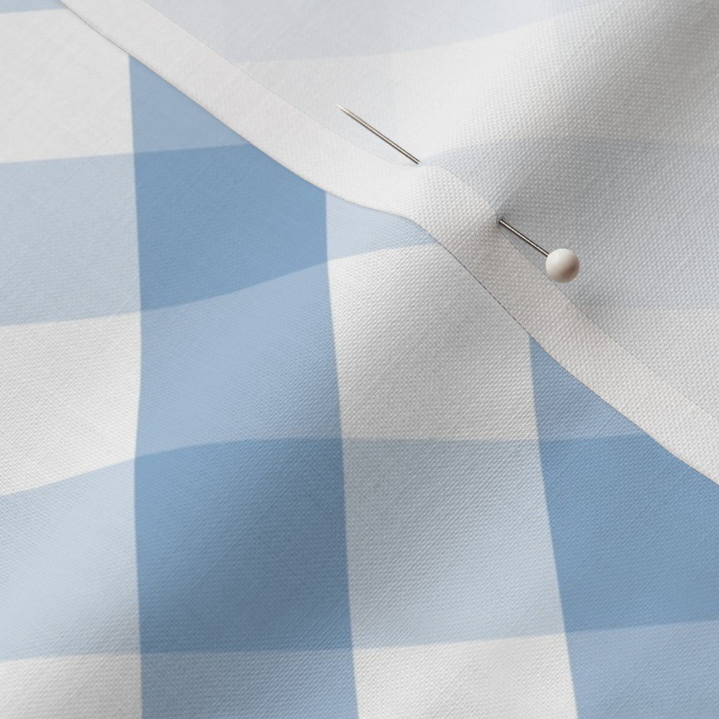 Fabric in 1 Inch Airy Blue Gingham Check Diagonal 45 Degree Fabric in 1 Inch Airy Blue Gingham Check Diagonal 45 Degree - Image 3