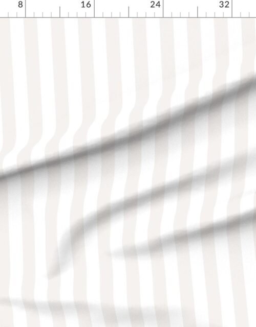 Fabric in 1.5 Inch Bone White Classic Stripe Pattern
