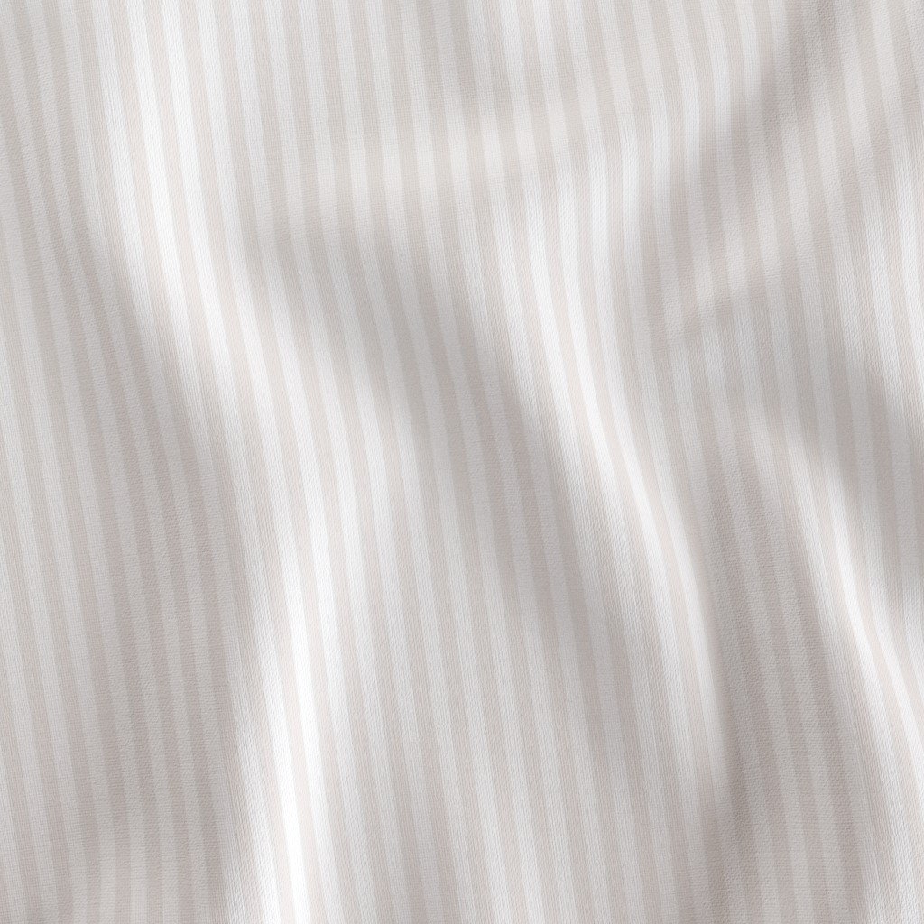 Fabric in 1/2 Inch Bone White Classic Stripe Pattern