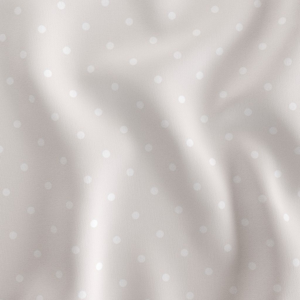 Fabric in 2 Inch Bone White Polka Dot Pattern