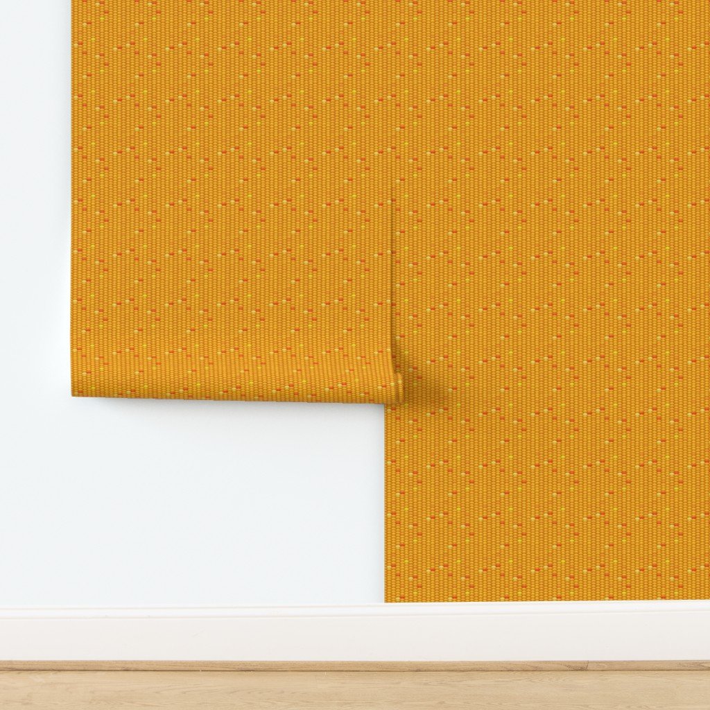 Indian Corn Kernels in Autumn Yellow Orange and Brown for Thanksgiving Wallpaper design