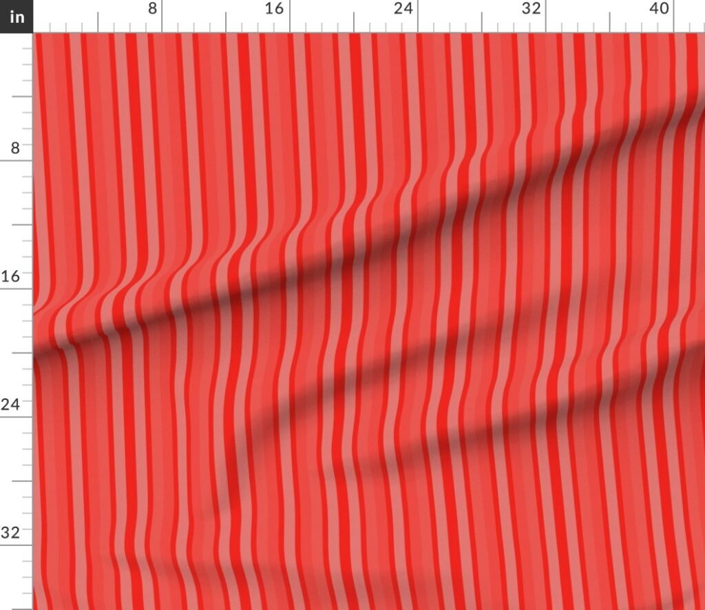 Small Coral Shades Modern Interior Design Stripe Fabric design