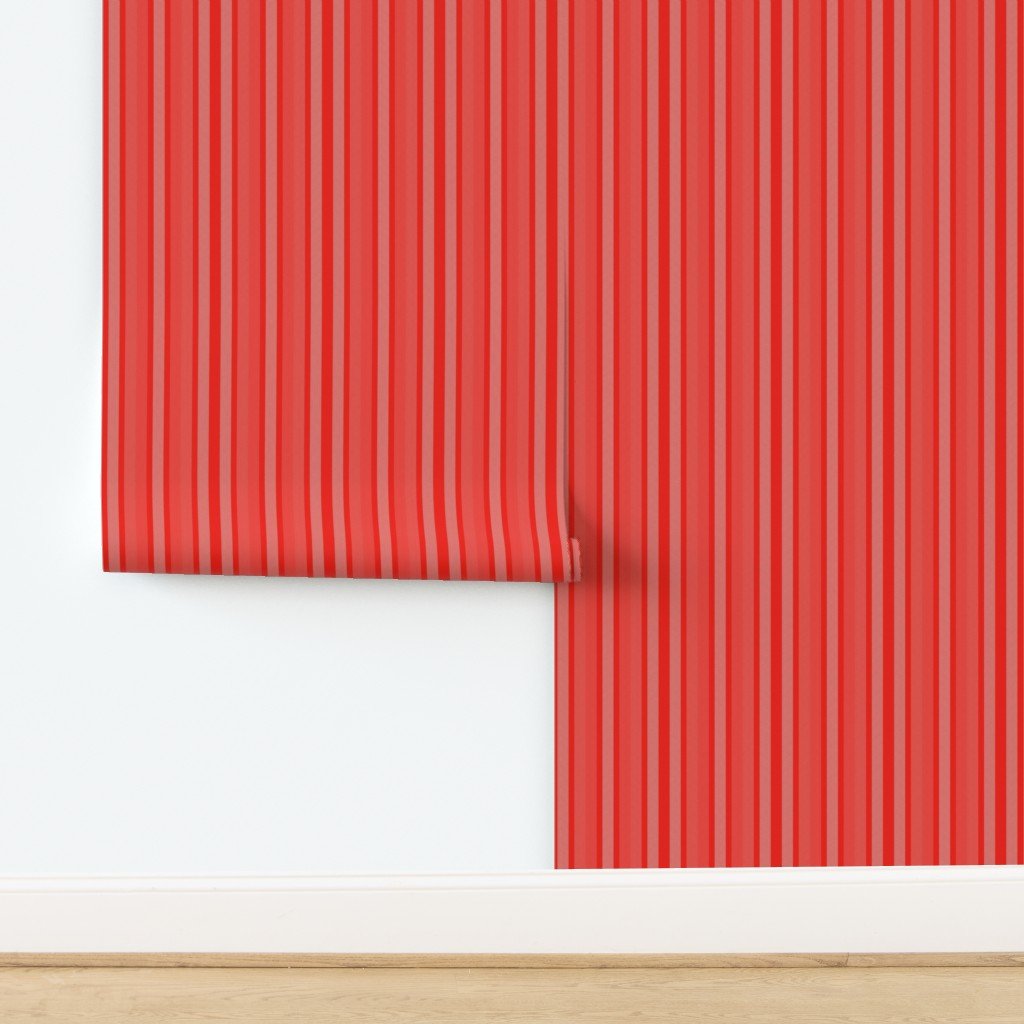 Small Coral Shades Modern Interior Design Stripe Wallpaper design