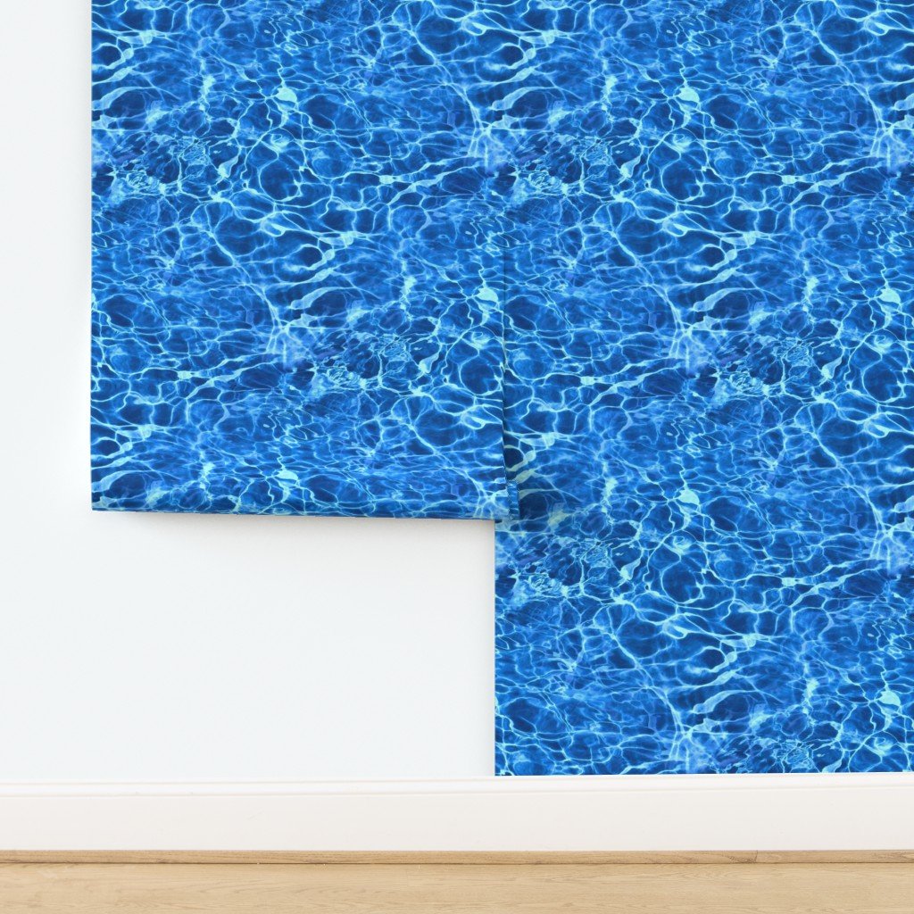 Blue Ripples in Wavy Water Wallpaper design
