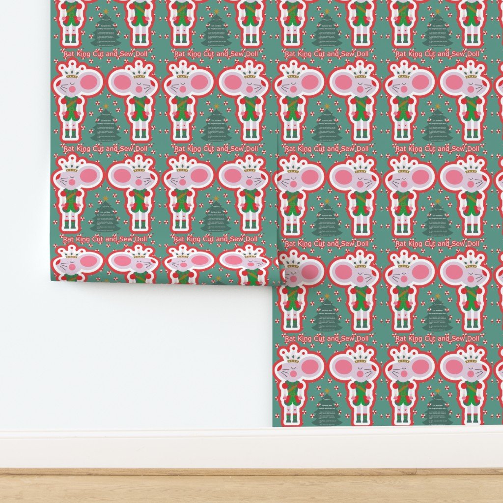 Rat King Cut and Sew Nutcracker Doll Cut and Sew Holiday Project Wallpap design