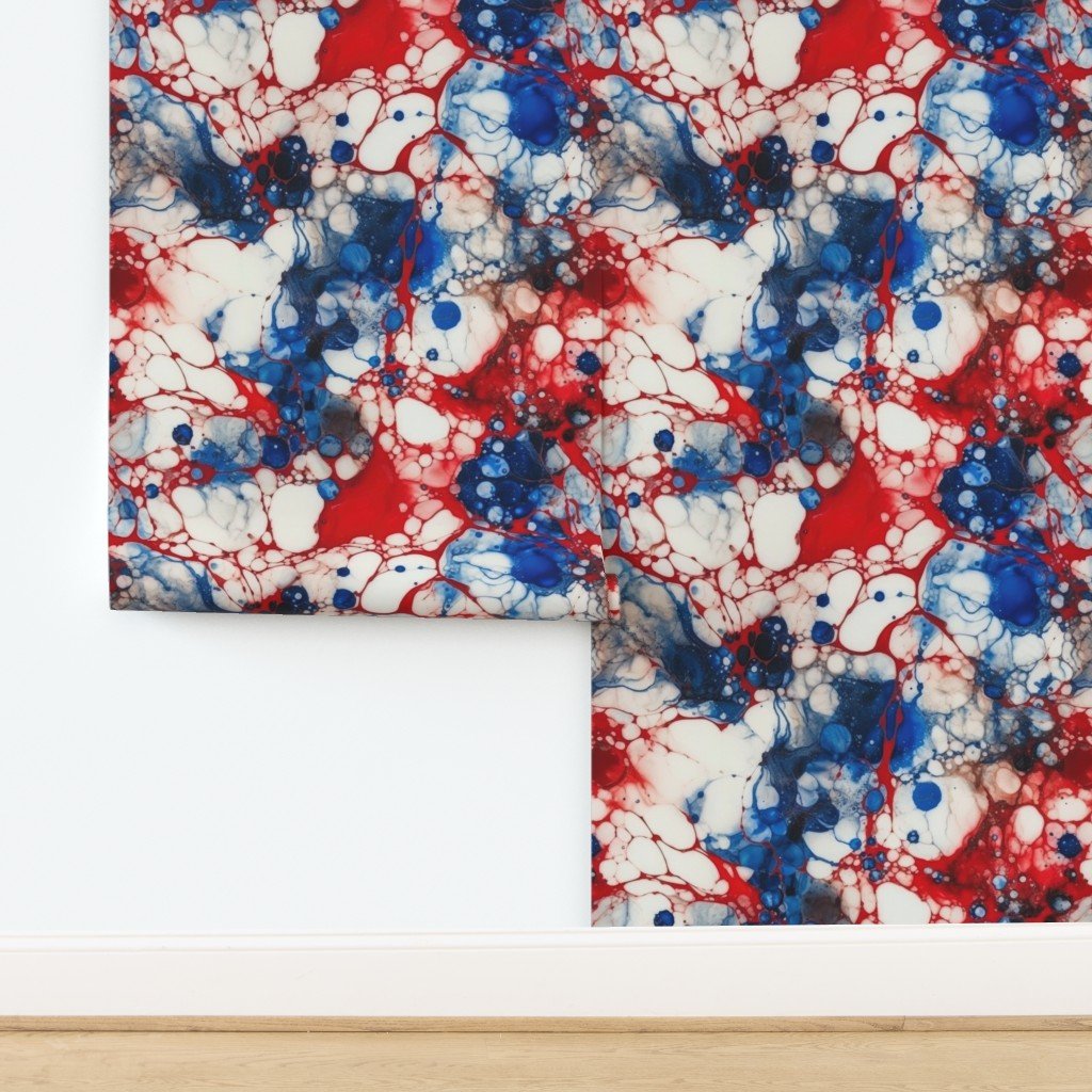 Red White and Blue Alcohol Ink USA Patriotic Flag Colors Alcohol Ink Wal Wallpaper design