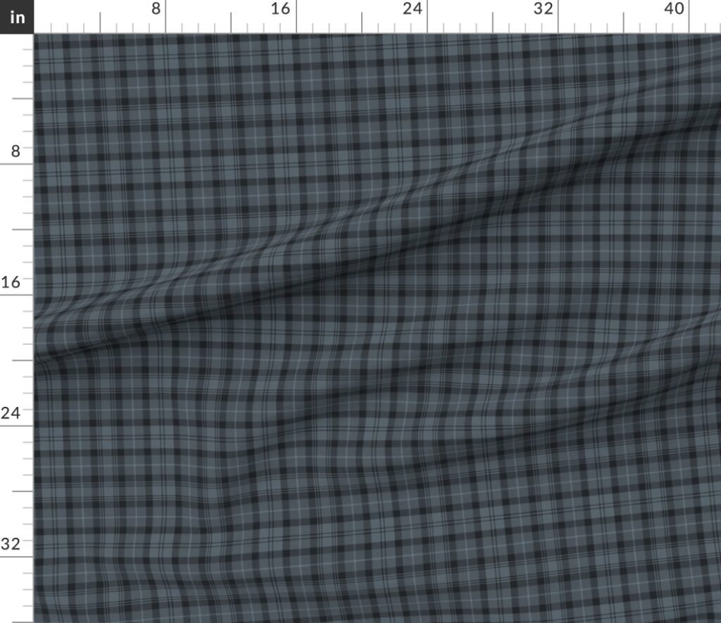 Twilight Blue French Provincial Tartan Fabric design