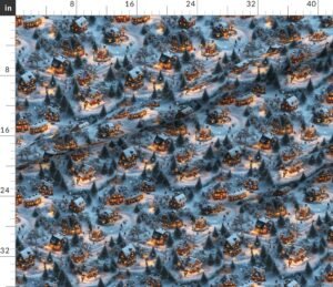 Night Before Christmas - Winters Whisper Wallpaper & Fabric