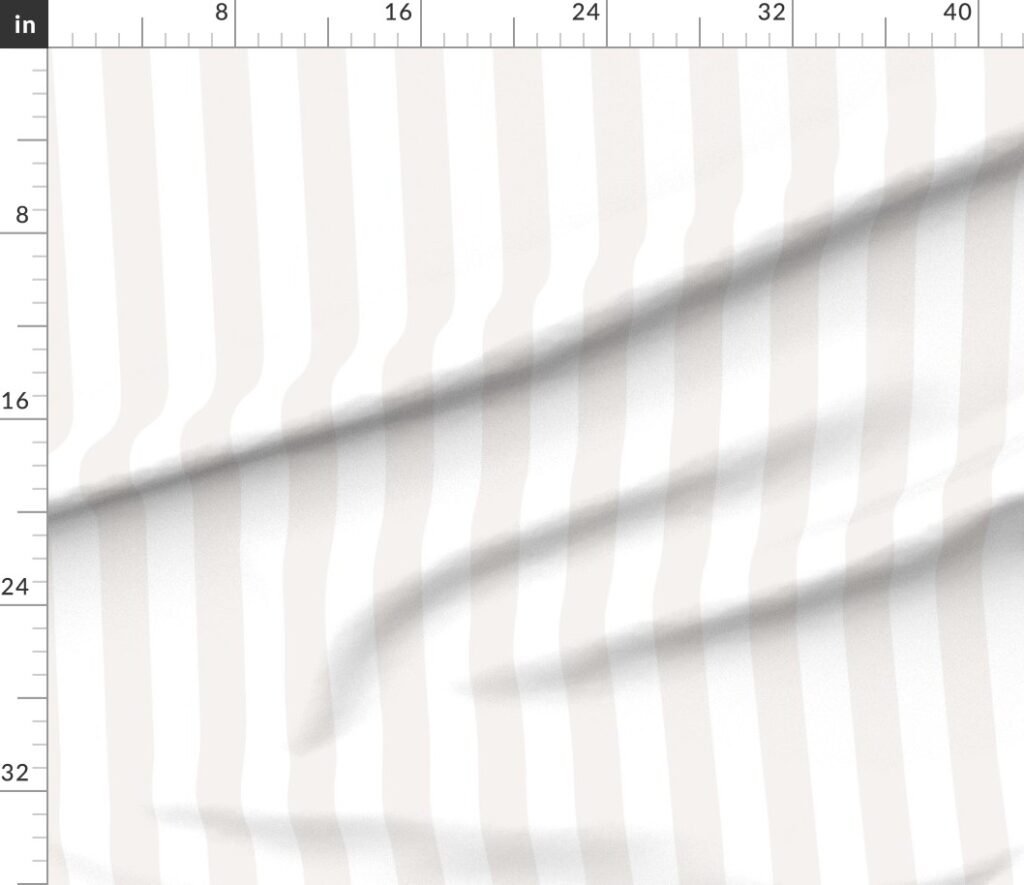 2 Inch Bone White Classic Stripe Pattern Fabric design