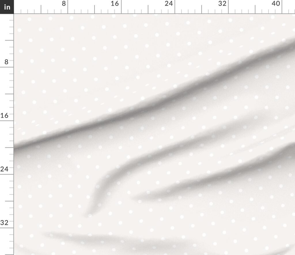 3 Inch Bone White Polka Dot Pattern Fabric design