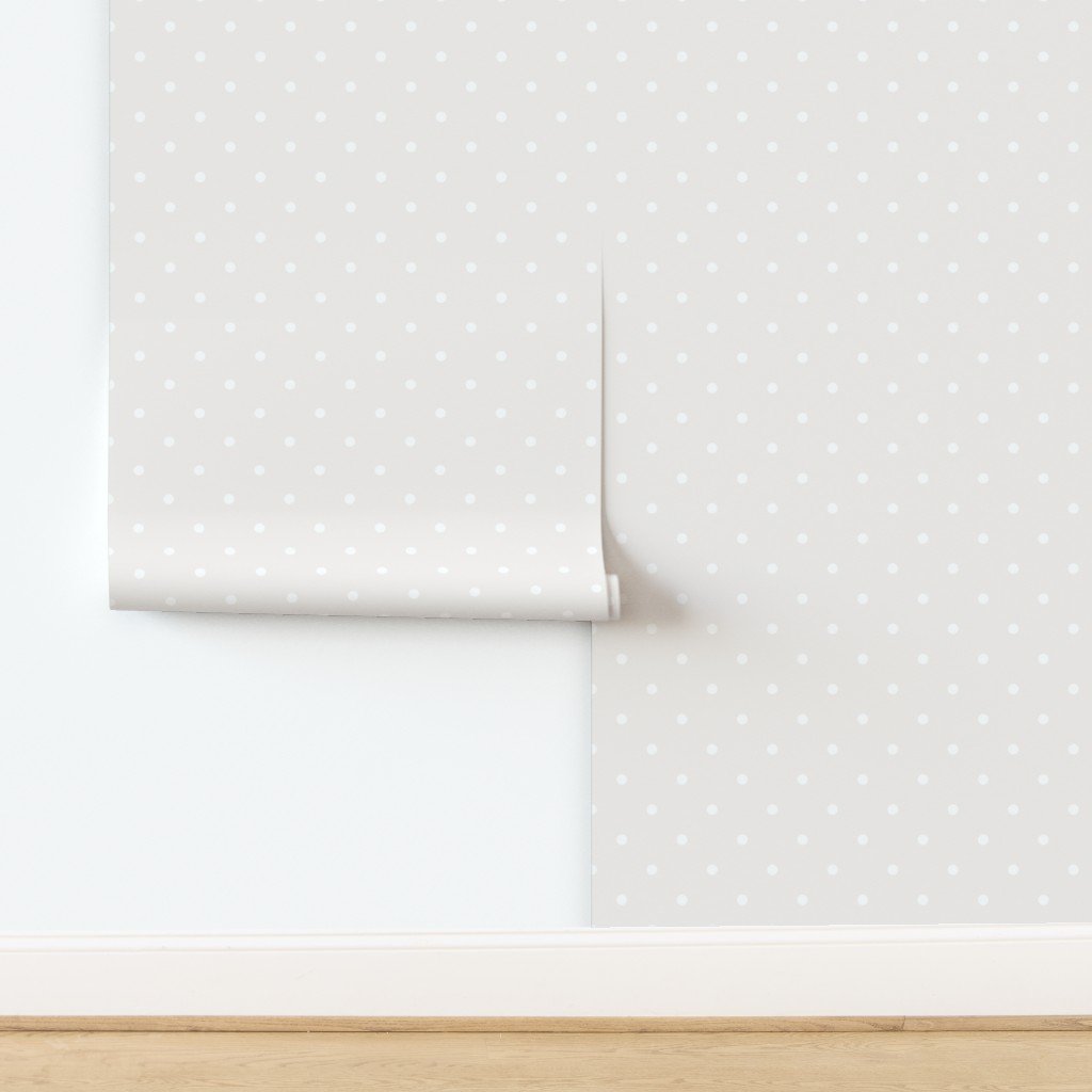 3 Inch Bone White Polka Dot Pattern Wallpaper design