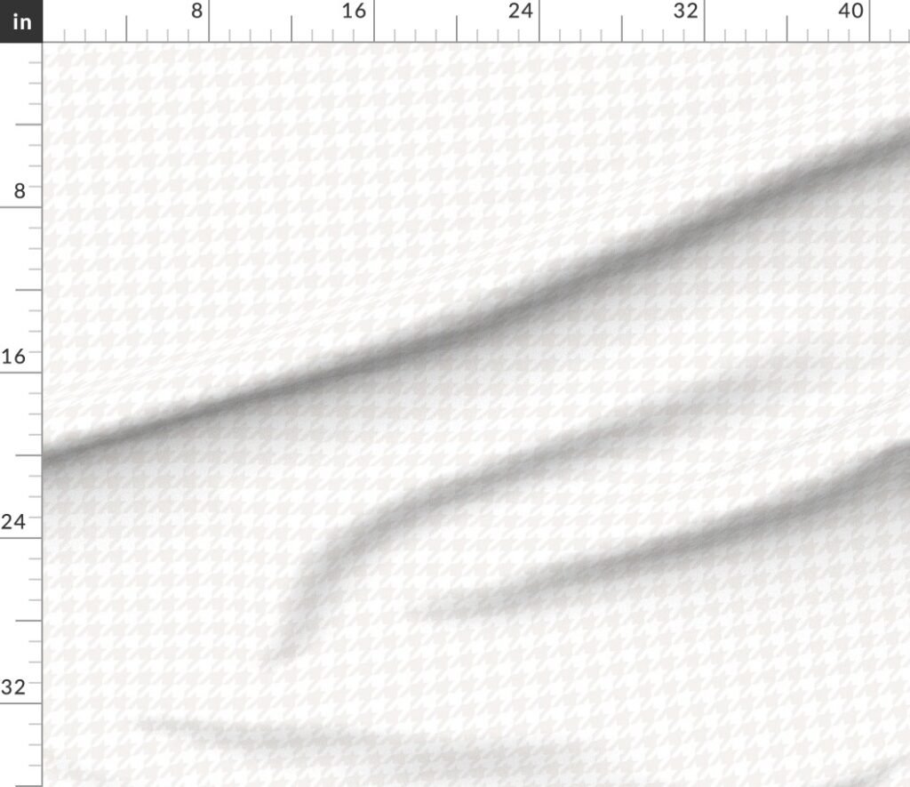 Bone White Houndstooth Check Pattern Fabric design