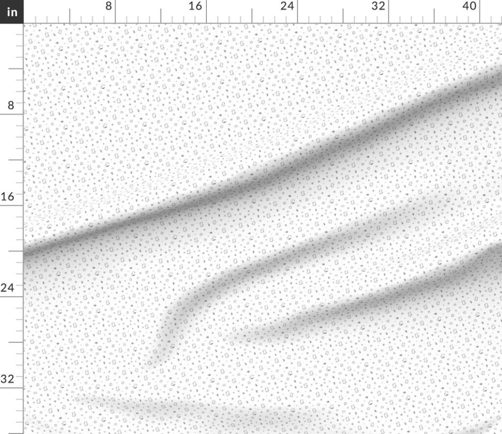 Minimal Black And White Duck Doodle Pattern With Flowers Hearts Stars F Fabric design