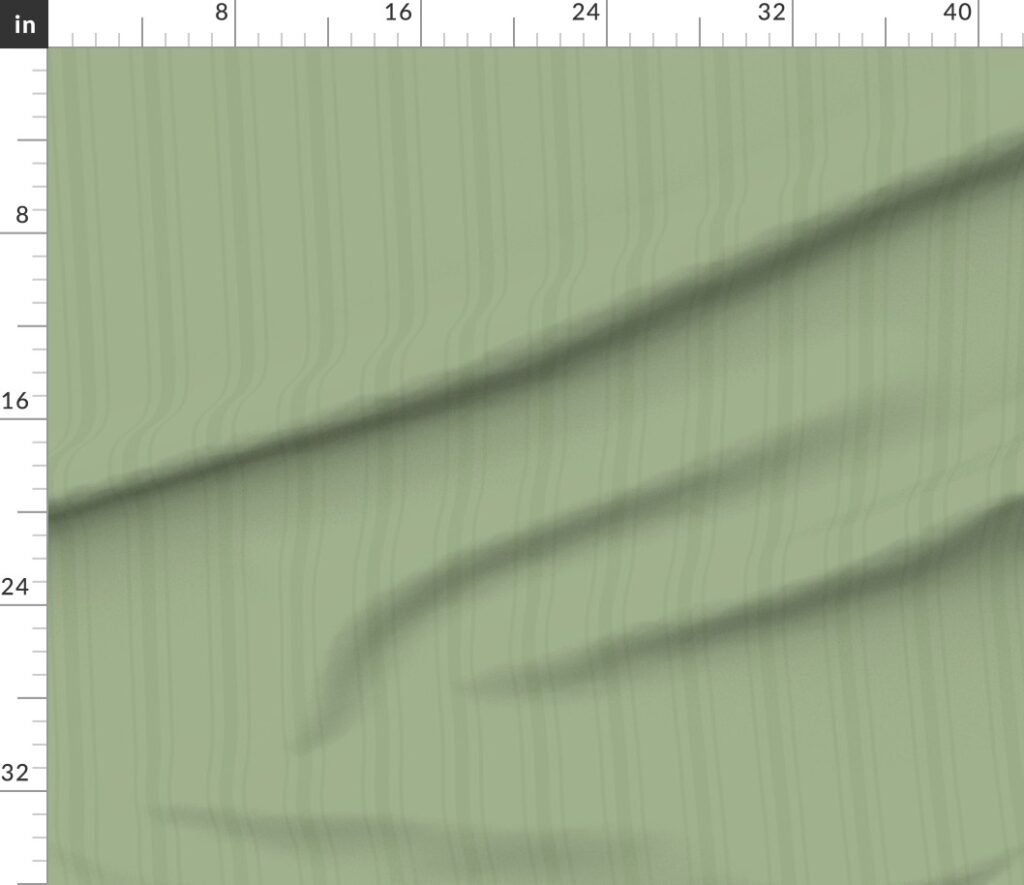 Tonal Sage Green Tailored Ticking Stripe Cottage Farmhouse Wide Strip Fabric design