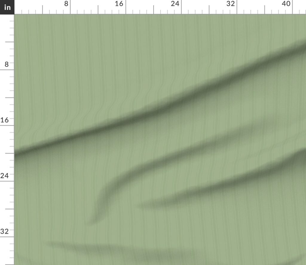 Tonal Sage Green Tailored Ticking Stripe Cottage Farmhouse Small Scal Fabric design