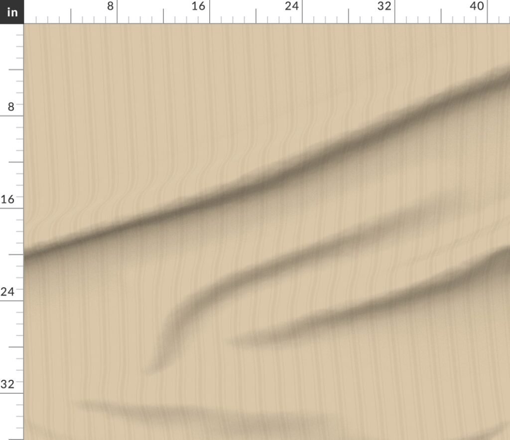 Tonal Warm Beige Tailored Ticking Stripe Cottage Farmhouse Small Scal Fabric design