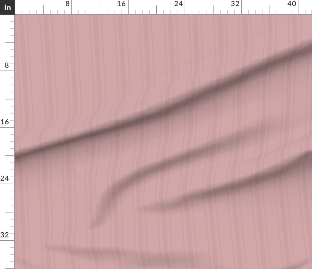 Tonal Dusty Rose Tailored Ticking Stripe Cottage Farmhouse Wide Strip Fabric design