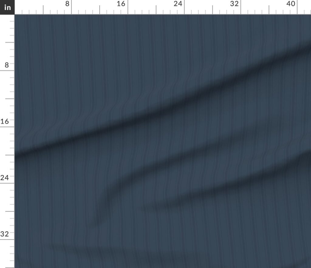 Tonal Deep Navy Tailored Ticking Stripe Cottage Farmhouse Small Scale Fabric design
