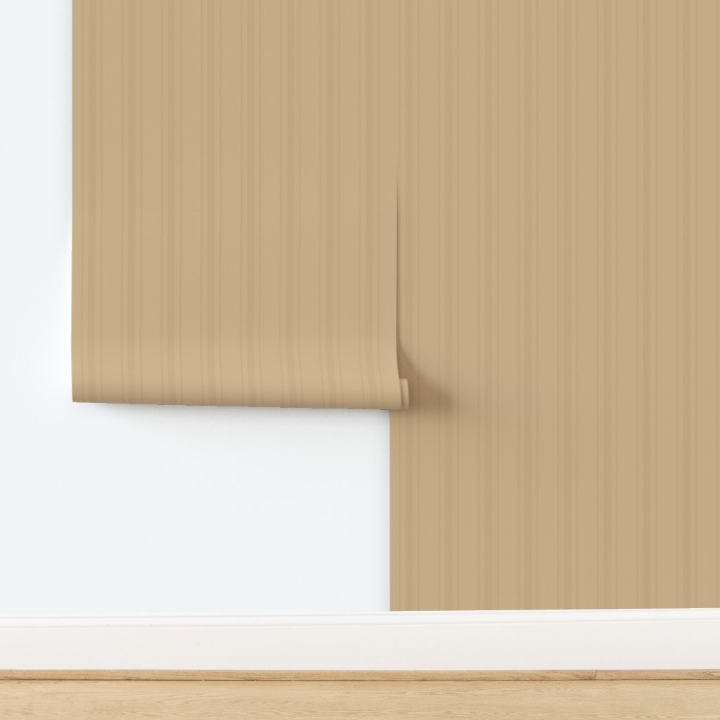 Tonal Sandstone Tailored Ticking Stripe Cottage Farmhouse Wide Strip Wallpaper design