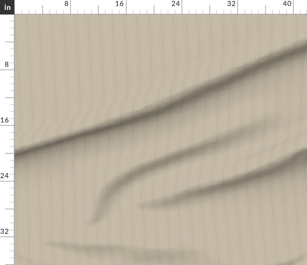 Tonal Mushroom Tailored Ticking Stripe Cottage Farmhouse Small Scale Fabric design