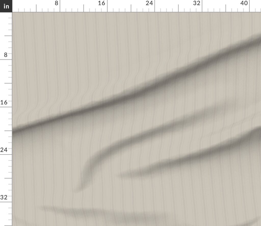 Tonal Greige Tailored Ticking Stripe Cottage Farmhouse Small Scale Fabric design
