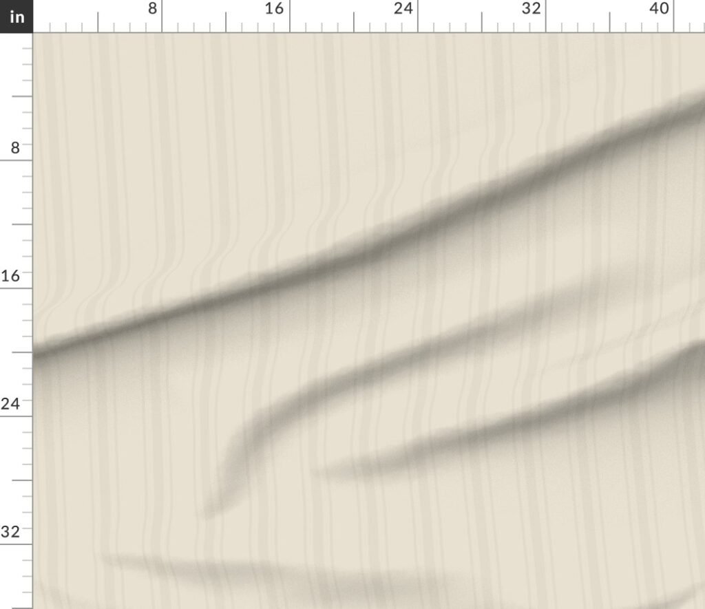 Tonal Oatmeal Tailored Ticking Stripe Cottage Farmhouse Wide Stripe F Fabric design