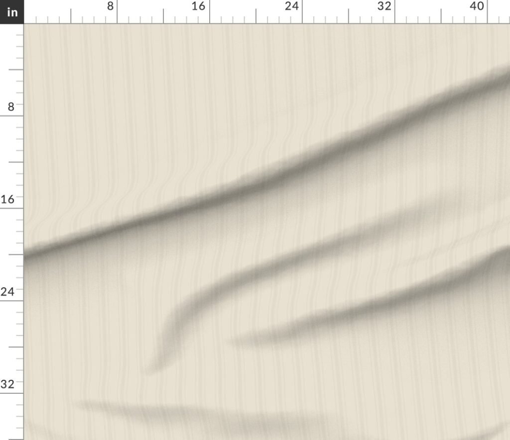 Tonal Oatmeal Tailored Ticking Stripe Cottage Farmhouse Small Scale F Fabric design