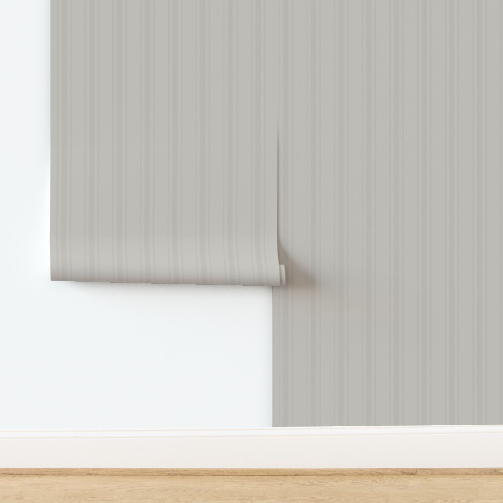 Tonal Stone Tailored Ticking Stripe Cottage Farmhouse Wide Stripe Wal Wallpaper design